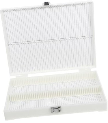 KICHOUSE Box Objektträgerbox Mikroskop Objektträgerhalter Mikroskop Objektträger Organizer Mikroskop Objektträgerkoffer Behälter Für Vorbereitete Objektträger Probenaufbewahrungskoffer