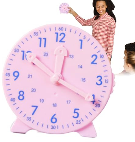 Learning Clock, Learning Big Time Student Clock, Sturdy Teaching Clocks Student Clock, Attractive Practice Demonstration Clock for Birthday New Year Christmas Easter Learning Tool