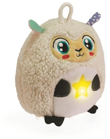 Clementoni Baby for You – Twinkle Twinkle Little Sheep Nachtlicht für Kinder, erstes Kindheitsspiel ab 0 Monaten+, Schaf mit Licht und beruhigenden Geräuschen, Unterstützung für einen ruhigen Schlaf
