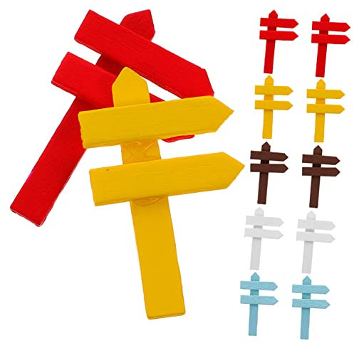 CIMAXIC 25 Pièces Accessoires d'aménagement paysager Maison Mini Accessoire de clôture de fée Mini-Accessoires accesoire Miniature Maison Mini Mini en Bois Colorful