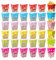 Piccolo Scatole per Popcorn, 36 Pezzi, Porta Pop Corn di Carta, Contenitori pop Corn Carta in Diversi Stili, Scatola di popcorn usa e getta pieghevole, per Serate al Cinema, Multicolore
