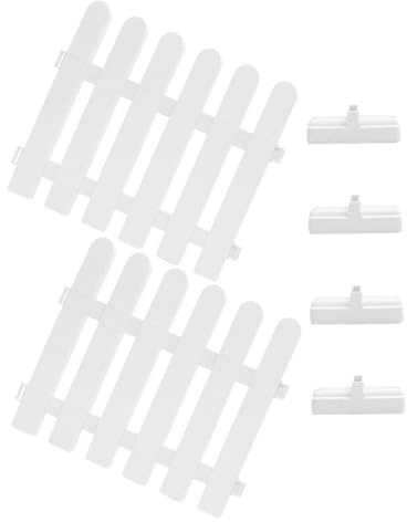 UKCOCO 1Ensemble Clôture de Jardin PVC Base Décoratif pour Aménagement Paysager pour Fleurs Extérieurs Élégants Durable