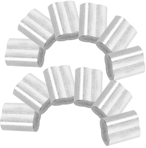 VILLFUL 100 Pezzi Manicotti Alluminio Foro per Confezione Manicotti Crimpanti per Filo e Cavo Facile Installazione Affidabile per Progetti Vari