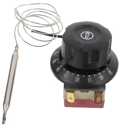 LAPYAPPE Thermostat De Four Précis Vis Et Bornes à Sertir Régulateur De Température Ajustable Pour Four Friteuse Électrique Et Chauffe-eau Sécurité Anti-surchauffe Contrôle Fiable Pour Cuis