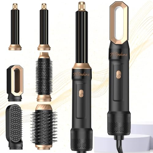 Pro Hairstyler Airstyler 6 in 1 Hairstyler set,Atopskins Haarstyler Ionen Föhnbürste mit 30mm Warmluft-Lockenstab | Warmluftbürste 1000W Haartrockner Föhn für Volumen, Trocknen, Glätten & Locken