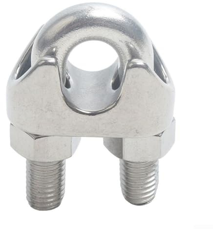 Set di morsetti per funi metalliche in acciaio inossidabile per la formazione di occhielli e anelli, 10 pezzi per corde da 2 mm a 8 mm (6 mm)