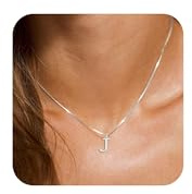 ZHESHY Gold/Silver Initial Necklaces for Women Girls Dainty Letter Necklace | Stackable 14k Gold Plated Initial Name Necklace,No Tarnish,Personalized A-Z Charm Necklace,Jewellery,Birthday Gifts for Women