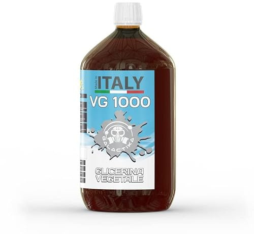 Glicerina Vegetale Pura 1 Litro (VG Liquido) ad Alto grado di Purezza FU, Base Neutra USP - EP Made in Italy - Liquido Trasparente e Inodore