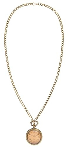 Widmann 10026 mekaniskt fickur på halsband guld steampunk tillbehör tema fest karneval, Flerfärgad, standard size,