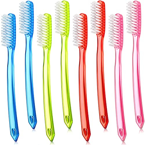 Zopeal Extra Hard and Firm Toothbrush for Adults Bulk Huge Large Long Head Bristle Full Head Manual Toothbrush for Whitening Cleaning(8 Pieces)