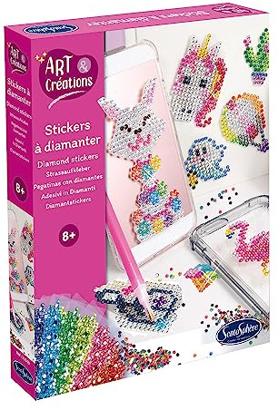 Sentosphère 3932540 Bastelset mit Diamantstickern, Strassstein-Sticker, Kreativ-Set, DIY Dekoration ab 8 Jahren