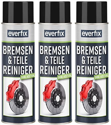 Everfix Bremsenreiniger Spray (3 x 500 ml) Bremsen und Teilereiniger - Reiniger ohne Aceton