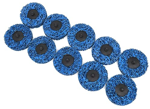 3-Zoll-Streifenscheibe Schnellwechsel-Schleifscheibe Einfaches Abziehen Und Reinigen Der Schleifscheiben + 1 Stück Feststellschleifscheibe Zur Rostentfernung,Blau
