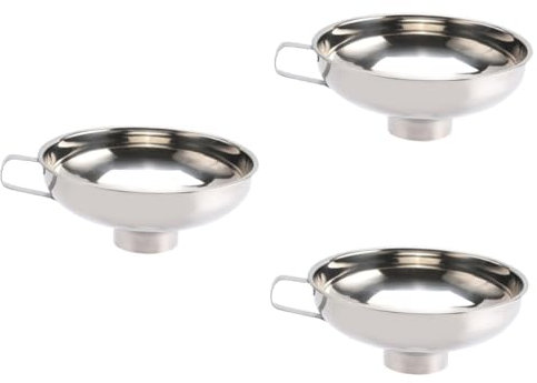 LIFKOME 3pezzi Imbuto Acciaio Inossidabile Per Cucina Imbuto Per Alimenti Filler Per Marmellate e Sottaceti Facile Da Pulire e Utilizzare Design Ergonomico Resistente e Duraturo
