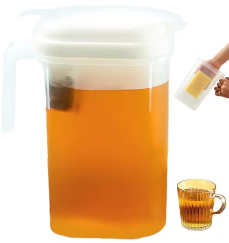 PENGYONBR Fridge Jug Fridge Door Jug 81oz Water Jug with Leakproof Lid ＆ Handle Plastic Pitcher Jug Heat Resistant Juice Jug Filter Spout Design Water Carafe for Making Tea/293