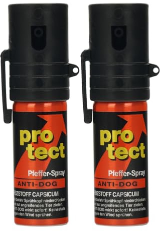 Pfefferspray PROTECT Anti-Dog Direktstrahl oder Breitstrahl 15ml 40ml 50ml 63ml