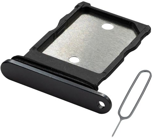 MMOBIEL Dual-SIM- Kartenhalter Kompatibel mit Google Pixel 9 - SIM-Tray - SIM-Kartensteckplatz - SIM-Kartenhalter Ersatz - inkl. SIM-Nadel und Wasserdichtem Gummiring - Schwarz