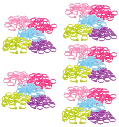 Alipis 250piezas Clips De para Bolsas De Pastelería Cierres Reutilizables para Decoración De Pasteles Anillas De Sellado para Bolsas De Azul Rosa Verde