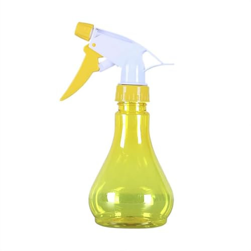 Gelbe leere Sprühflasche, 250 ml, Wassersprühflasche, Kunststoff-Sprühflaschen, Gartenwerkzeug, Salon-Haarzerstäuber, auslaufsicher, Friseur-Werkzeug für Pflanzen, Gartenreinigung, Zuhause
