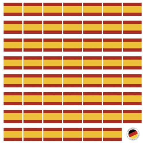 Samunshi® Aufkleber Set Spanien Fahnen Autoaufkleber 55 Flaggen Set je 2cm breit | Länderflaggen Länderfahnen | Modellbau Fahrrad Auto Motorrad
