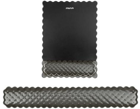 MOSISO Repose-Poignet Gel Set Clavier&Souris Rectangulaire, Ergonomique Antidérapant avec Gel Mémoire Rhombus, Soft Facile à Taper pour Ordinateur Portable Maison/Bureau, Noir