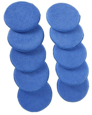 Alipis 10 Unidades De Bloques De Esponja Encerados para Revestimiento De Coche Almohadillas De Cera Esponjas De Encerado Esponjas Redondas para Pintar De Cera para Pulir