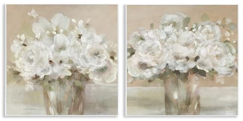 Stupell Industries Rosenstrauß Vintage-Palette, 2-teiliges Wandschild, Kunst-Set, Design von Carol Robinson, 30,5 x 30,5 cm
