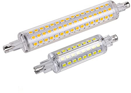 1fortunate 1-pack, LED R7S strålkastare majslampa 78mm/118mm AC220V 2835SMD-64/128LEDs Spotlight Lampa(Warm White,78mm)