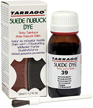 Tarrago | Tinte para Ante | Color Marrón Medio | Suede Nubuck Dye 50 ml | Tinte Para Zapatos, Calzado, Bolsos y Accesorios | Apto Para Ante Natural y Sintético, Nobuck y Similares