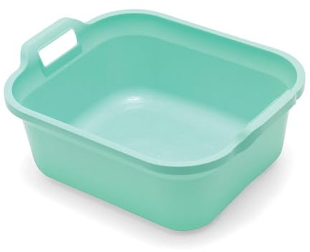 Addis rechteckige Spülschüssel mit Griffen, Plastik, Haze Blue, 39 x 32 x 14 cm