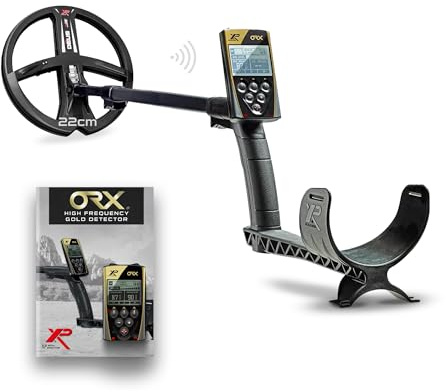 XP Metal Detectors Metalldetektor ORX - speziell für die Goldsuche - mit 22-cm-X35-Suchspule, Fernbedienung und Lite S-Teleskop-stab (ORX-22X35RC)