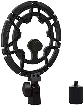 Blue Yeti Shock Mount Anti-Vibration Matching Boom Arm Stand Compatible w/Blue Yeti, Yeti X, Snowball & Blue Yeti Nano Mic (Black)