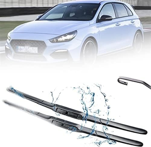 DTGTEX Auto Scheibenwischer für Hyundai I30N 2018-2022 26+16, Scheibenwischerblätter Vorne Und Hinten Wischergummi Klare Sicht ErsatzZubehör
