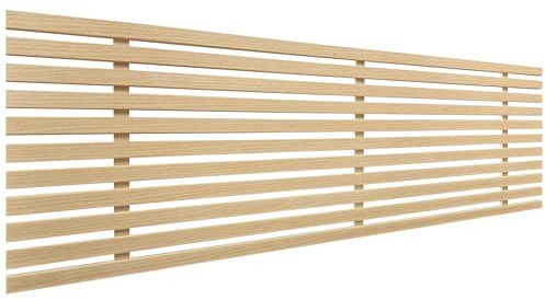 DHOME Testata in legno riciclato MDF stile giapponese Pallet Letto Pallet Raccordi inclusi (160cm, Legno naturale)