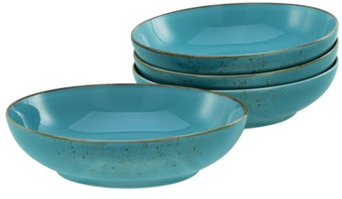 Creatable, 21683, Serie Nature Collection Water, 4-teiliges Geschirrset für 4 Personen, Poke Bowl aus Steinzeug, spülmaschinen- und mikrowellengeeignet, Qualitätsproduktion