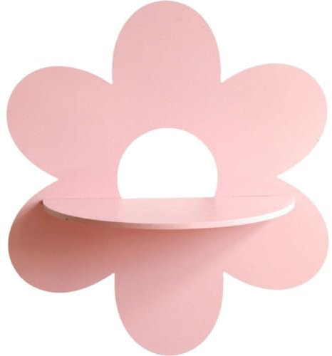Mensole Parete, Mensola Parete a Forma di Fiore Cartello Parete in Legno Simpatiche Piccole Mensole Parete Espositore Decorativo per Camera Letto Bagno