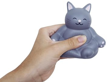 Winkee - Stressball Kalma Kitty I Stressball Erwachsene I Handspielzeug I Squishy Toy I Chill mal Kätzchen