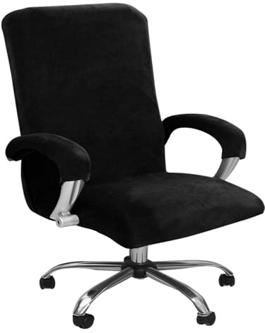 WIYETY Juego de 3 fundas de felpa para silla de gaming, lavable, con reposabrazos y respaldo de silla, funda para silla de oficina, para gaming, silla de ordenador, silla giratoria – XL
