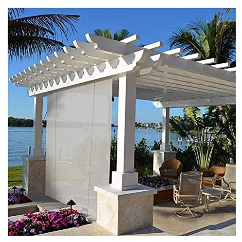 Lichtfilterungs-Rollo, wasserdicht, für Veranda, Pavillon, Grau, 101,6 cm B x 200 cm, UV-Schutz und Privatsphäre für den Außenbereich