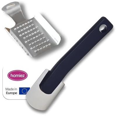 Gingi Reibe & Gingerpeeler Set – Mini Ingwerreibe und Ingwerschäler, Edelstahl, Perfekt für Ingwer Tee, Kurkuma & als Knoblauchreibe, Praktische Küchenhelfer für Feines Reiben und Schnelles Schälen