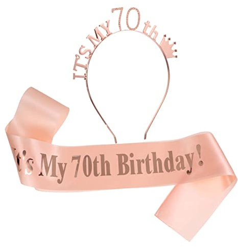 MAGICLULU 2-teiliges Happy Birthday-dekorationsset – Personalisierte Geburtstagsschärpe Und Kopfbedeckung Für Die Damenparty