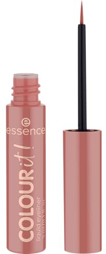 essence COLOUR it! liquid eyeliner, Nr. 04, Rot, langanhaltend, hochpigmentiert, schnelltrocknend, farbintensiv, matt, vegan, ohne Mikroplastikpartikel, Nanopartikel frei, ohne Parfüm, 1er Pack (3ml)