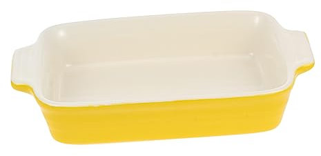 MOTHNUR 1pezzi Teglia Da Forno in Ceramica Teglia Manici Per Formaggi Pane e Riso Al Forno Utilizzabile Nel Microonde Adatta Per Famiglie e Cucine