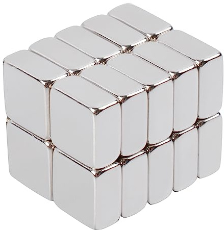Aenienoe Magnete Kleine Rechteckig Neodym Magnet Extra Stark 8x8x4mm Mini Magnete für Pinnwand Magnettafel Kühlschrank Whiteboard Handwerk Fotos Magneten 20 Stück