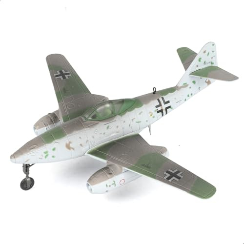 SEBUNAS Messerschmitt Me 262 Schwalbe Kampfflugzeug Modell WWII Deutscher Klassiker Kämpfer Militär Metall Druckguss Flugzeug Modellbausatz für Erwachsene Sammlung oder Geschenk