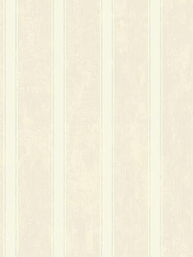 KT·EXCLUSIVE WALL FASHION Papiertapeten | Klassische Streifentapeten | 8,23x0,69 m | Lunenburg (Beige-Gold)