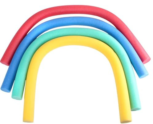Lot de 4 Frites de Piscine, 150 cm, en Mousse Souple EPE, 4 Couleurs, imperméables, à Forte flottabilité, pour Enfants et Adultes