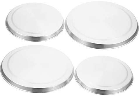 LAPYAPPE Protège-plaque à Induction Facile à Nettoyer Couvercles de Cuisinière en Acier Inoxydable Lot de 4 Rond pour Restaurant et Hôtel