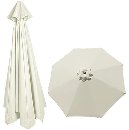 ILiemao Toile de Rechange pour Parasol Déporté 6/8 Baleines 200-350 cm Housse Imperméable et Lavable Facile À Installer(L6,11.5ft 350 cm 8 Ribs)
