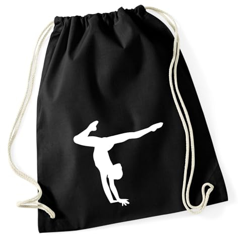 Huuraa Turnbeutel Turnen Gymnastik Geschenk 12 Liter Black Baumwolle Turnen Präsent